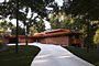 Lanscaping and flowing walkways Frank lloyd wright inspired custom home plans by former taliesin fellow