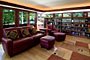 Custom home casual sitting area  Frank lloyd wright inspired custom home plans by former taliesin fellow